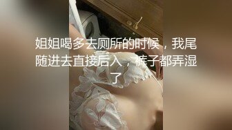 姐姐喝多去厕所的时候，我尾随进去直接后入，裤子都弄湿了