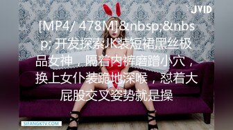 [MP4/ 478M]&nbsp;&nbsp; 开发探索JK装短裙黑丝极品女神，隔着内裤磨蹭小穴，换上女仆装跪地深喉，怼着大屁股交叉姿势就是操