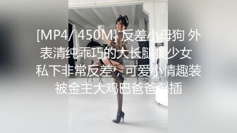 [MP4/ 450M] 反差小母狗 外表清纯乖巧的大长腿美少女 私下非常反差，可爱小情趣装被金主大鸡巴爸爸爆插